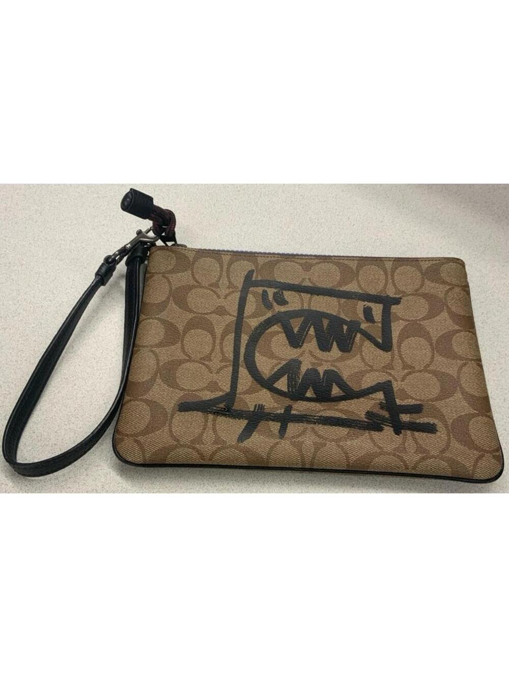 Coach 2655 Gallery Pouch in Signature Canvas With Rexy By Guang Yu
